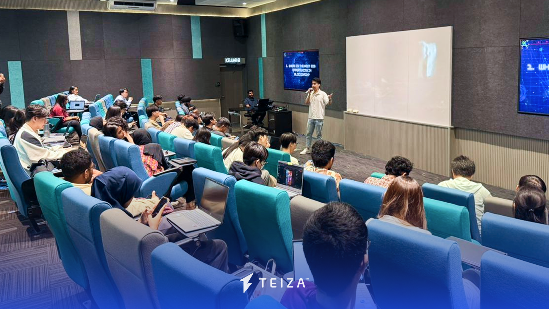 TEIZA speaks to 70 students at Asia Pacific University about careers in blockchain and Web3.