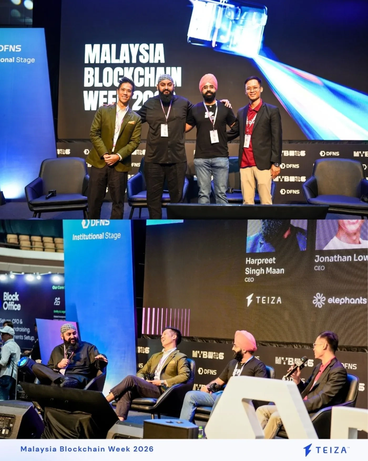 The panel on stage at Malaysia Blockchain Week 2026